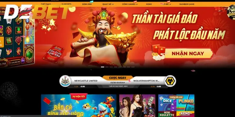 Bạn sẽ có nhiều trải nghiệm thú vị khi tham gia chơi game tại Debet.